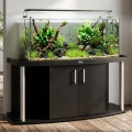 Szafka pod Akwarium Profilowane Owalne Comfort 160x60x67cm Czarna