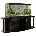 Szafka pod Akwarium Profilowane Owalne Comfort 200x60x67cm Czarna