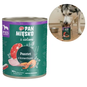 Pan Mięsko z Ziołami Pasztet z Krewetką dla Psa Karma Mokra 400g