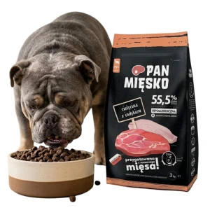 Pan Mięsko Karma dla Psów Cielęcina z Indykiem rozm. M 3kg