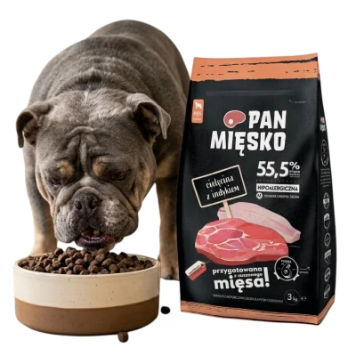 Pan Mięsko Karma dla Psów Cielęcina z Indykiem rozm. M 3kg
