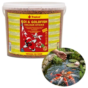 Tropical KOI&GOLDFISH COLOUR STICKS 5l/430g - pokarm dla ryb hodowanych w oczku wodnym
