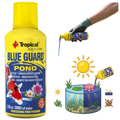 TROPICAL BLUE GUARD POND 250ml - preparat do ograniczający rozwój glonów w oczkach wodnych