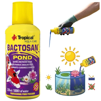 TROPICAL BACTOSAN POND 250ml - preparat do klarowania mętnej wody w oczkach wodnych