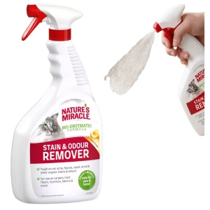 NATURE'S MIRACLE STAIN&ODOUR REMOVER CAT Środek do Usuwania Zabrudzeń po Kotach Zapach Melona 946ml