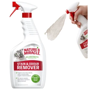 NATURE'S MIRACLE STAIN&ODOUR REMOVER CAT Środek do Usuwania Zabrudzeń po Kotach 709ml