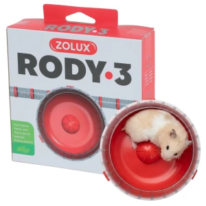 Kołowrotek Karuzela Rody3 Chomika Myszy Gryzoni 14cm CZERWONY