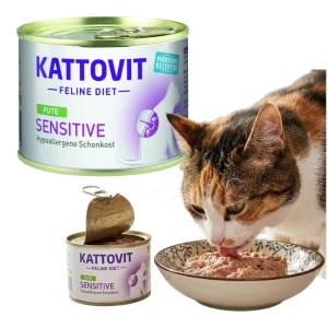 Kattovit Sensitive Monobiałkowa Karma dla Kotów z Indykiem na Alergie Pokarmowe 185g