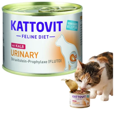 Kattovit Urinary z Cielęciną Karma dla Kotów Wspomagająca Układ Moczowy 185ml