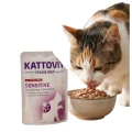 Kattovit Sensitive Karma dla Kotów Wrażliwych z Kurczakiem i Kaczką 85g