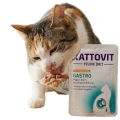 Kattovit Gastro Karma dla Kotów z Kurczakiem i Ryżem Wspomaga Układ Pokarmowy 85g