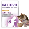 Kattovit Sensitive Karma dla Kotów z Kurczakiem i Indykiem na Alergie Pokarmowe 85g