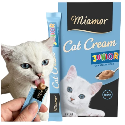 MIAMOR JUNIOR CREAM Pasta Mleczna z Tauryną Dla Kociąt 6x15g