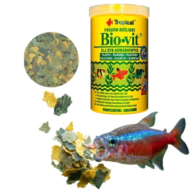 TROPICAL BIO-VIT 500ml - Pokarm ROŚLINNY Dla Ryb Akwariowych