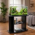 Szafka pod Akwarium Profilowane Budget 80x35x60cm Czarna