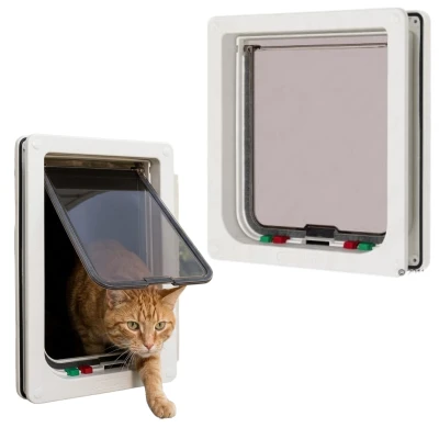 Drzwiczki Wahadłowe Dla Kotów Cat Mate Cat Flap 4Way Locking Białe 309W