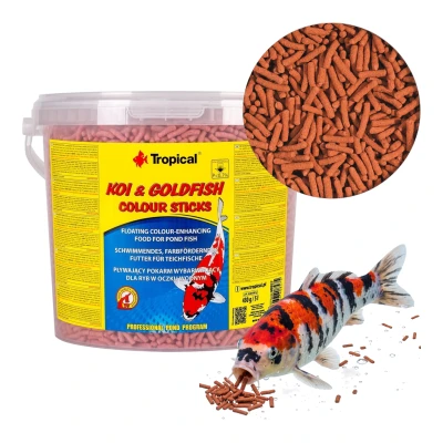 Tropical KOI&GOLDFISH COLOUR STICKS 21l/1,6kg - pokarm dla ryb hodowanych w oczku wodnym
