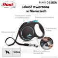 Automatyczna Smycz Niebieska Dla Dużego Psa Flexi Black Design Taśma L 5M