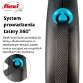 Automatyczna Smycz Niebieska Dla Dużego Psa Flexi Black Design Taśma L 5M