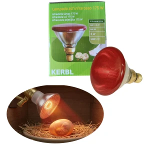 Kerbl Żarówka Promiennik Podczerwieni 175W Czerwona do Hodowli Trzody Drobiu Odchowalnika