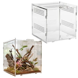 Terrarium Akrylowe DIVERSA 15x15x15 cm Dla Pająka Modliszki