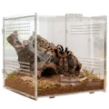 Terrarium Akrylowe DIVERSA 30x30x20 cm | Naziemne Dla Pająka Gekona