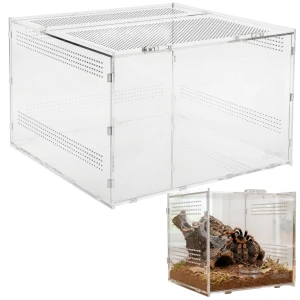 Terrarium Akrylowe DIVERSA 30x30x20 cm | Naziemne Dla Pająka Gekona