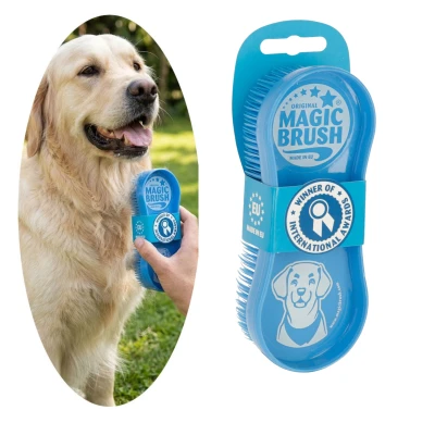 Szczotka dla Psów Krótko i średniowłosych Blue Sky Magic Brush Wyczesuje i Masuje