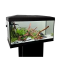 Kompletny Zestaw Akwariowy AQUOS AQUA PLAY 60 CZARNY 54L + Filtr Grzałka Oświetlenie LED do Domu i Biura
