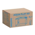 Kompletny Zestaw Akwariowy AQUOS AQUA PLAY 60 CZARNY 54L + Filtr Grzałka Oświetlenie LED do Domu i Biura