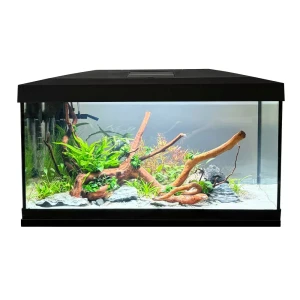 Kompletny Zestaw Akwariowy AQUOS AQUA PLAY 60 CZARNY 54L + Filtr Grzałka Oświetlenie LED do Domu i Biura