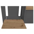 Szafka pod Akwarium Proste Elitte 100x40x90 Grafit-Dąb Artisan