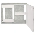 Szafka pod Akwarium Proste Elitte 100x40x90 Beton-Biały