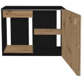 Szafka pod Akwarium Proste Elitte 100x50x90 Czarny-Dąb Artisan