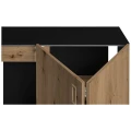 Szafka pod Akwarium Proste Elitte 100x50x90 Czarny-Dąb Artisan