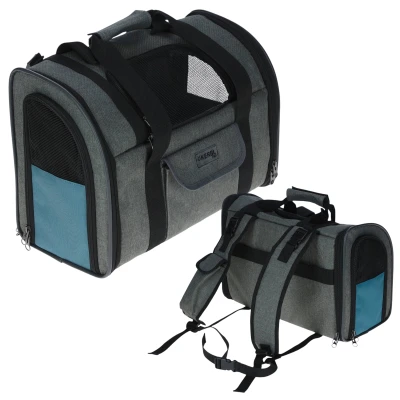 Kerbl Plecak Torba Transporter dla psa kota Vacation 43x24x30cm SZARY