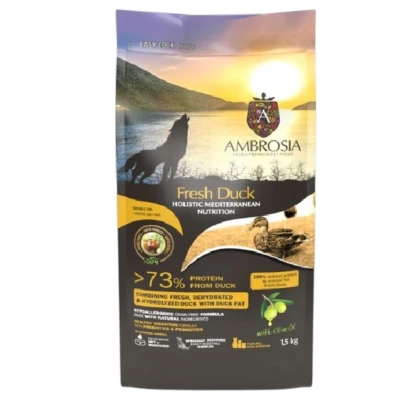 AMBROSIA Mediterranean Sensitive Świeża Kaczka 1,5kg Karma Dla Psa