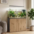 Szafka pod Akwarium Proste Elitte 100x50x90 Grafit-Dąb Artisan