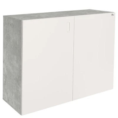 Szafka pod Akwarium Proste Elitte 100x50x90 Beton-Biały