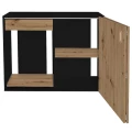 Szafka pod Akwarium Proste Elitte 100x60x90 Czarny-Dąb Artisan
