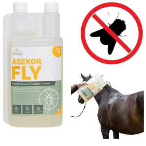 ASEKOR FLY Preparat na Owady Latające i Biegające dla KONI Bezbarwny 1000 ml