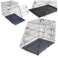 Kerbl Metalowa Klatka Kennelowa 2-drzwiowa dla Psa Trapezowa Skośna Ścięta 107x74x85cm
