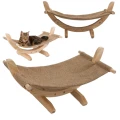 Kerbl Hamak Legowisko Posłanie dla Kota Siesta 2.0 Drewno Eco 61x37x29cm Beż