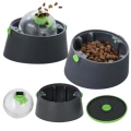 Kerbl Kula na Przysmaki z Miską i Matą do Lizania Multifeerder 3w1 Interaktywne Karmienie 14x19cm