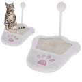 Kerbl Drapak Dla Kota Mata do Drapania Paw Łapka z Piłeczką na Słupku 36cm Biało-Różowy