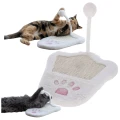 Kerbl Drapak Dla Kota Mata do Drapania Paw Łapka z Piłeczką na Słupku 36cm Biało-Różowy