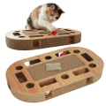 Kerbl Drapak Tekturowy dla Kota Owalny Ovalo z Piłeczkami 52x31x8,5cm