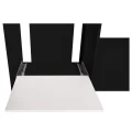 Szafka pod Akwarium Proste Elitte 120x40x90 Czarny-Biały