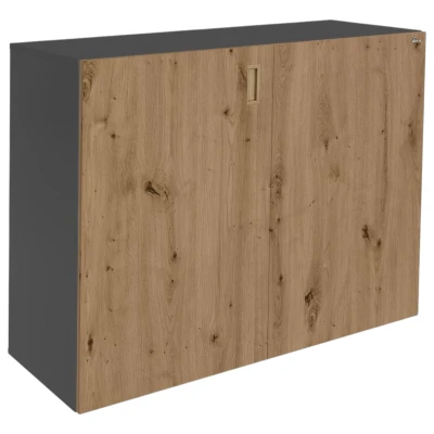 Szafka pod Akwarium Proste Elitte 120x40x90 Grafit-Dąb Artisan
