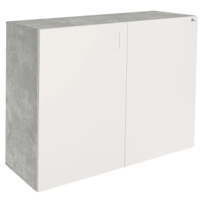 Szafka pod Akwarium Proste Elitte 120x40x90 Beton-Biały